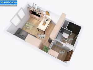 Pronájem bytu 1+kk, Velké Hamry, 25 m2