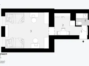 Pronájem bytu 1+1, Brno, Antonínská, 34 m2