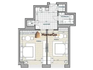 Pronájem bytu 2+1, Praha - Nusle, U gymnázia, 62 m2