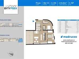 Prodej bytu 4+kk, Písek, V Portyči, 119 m2