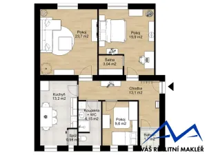 Prodej ubytování, Ostrava, náměstí Msgre Šrámka, 93 m2