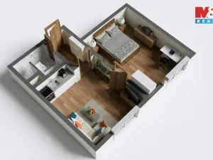 Prodej bytu 1+1, Jirkov, K. Marxe, 36 m2