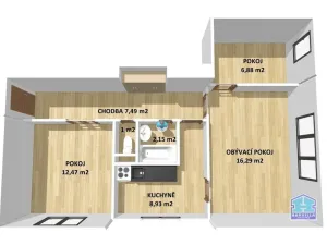 Prodej bytu 3+1, Stříbro, Brožíkova, 56 m2