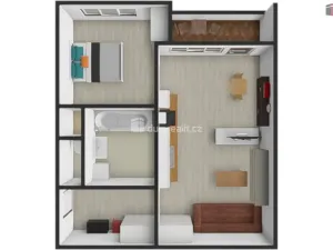 Pronájem bytu 2+kk, Praha - Smíchov, Pod Hybšmankou, 38 m2