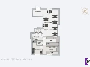 Pronájem restaurace, Praha, Anglická, 81 m2