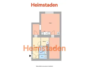 Pronájem bytu 2+kk, Ostrava - Moravská Ostrava, Výstavní, 45 m2