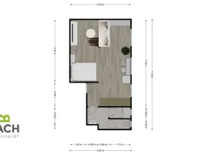 Pronájem bytu 1+kk, Náchod, Smiřických, 38 m2