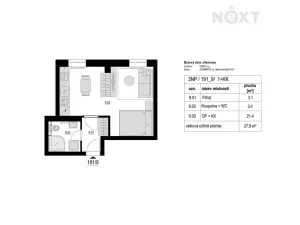 Pronájem bytu 1+kk, Jilemnice, Jana Harracha, 30 m2