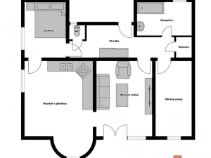 Pronájem bytu 4+kk, Liberec - Liberec XIV-Ruprechtice, Lesní, 68 m2