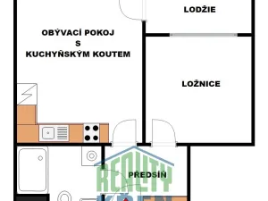 Pronájem bytu 2+kk, Praha - Hlubočepy, Fabiánové, 41 m2