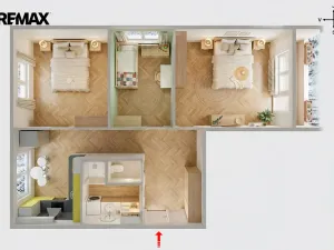 Prodej bytu 3+1, Březová, Hamerská, 63 m2