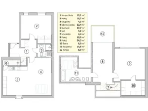 Pronájem bytu 4+kk, Praha - Staré Město, Vězeňská, 149 m2