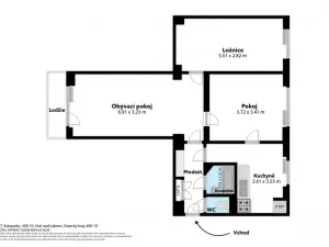 Prodej bytu 3+1, Ústí nad Labem - Bukov, 17. listopadu, 66 m2