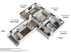 Prodej bytu 3+1, Ústí nad Labem - Bukov, 17. listopadu, 66 m2