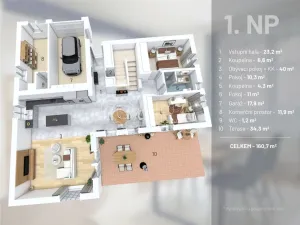Prodej rodinného domu, Dobřejovice, Nad Mlýnským Rybníkem, 222 m2
