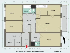 Prodej bytu 4+1, Praha - Stodůlky, Mezi školami, 97 m2