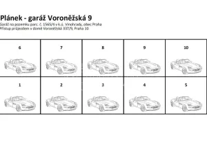 Pronájem garáže, Praha - Vinohrady, Voroněžská, 15 m2