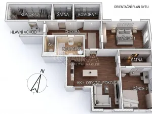 Pronájem bytu 3+kk, Holubice - Kozinec, Lesní, 95 m2