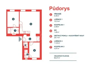 Pronájem bytu 3+kk, Praha - Žižkov, Jeronýmova, 66 m2