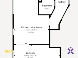 Pronájem bytu 2+kk, Zlín, Podlesí V, 52 m2