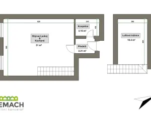 Pronájem bytu 1+kk, Uherské Hradiště, Prostřední, 47 m2