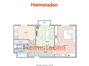 Pronájem bytu 2+1, Ostrava - Moravská Ostrava, Dr. Malého, 57 m2
