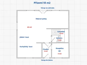 Pronájem rodinného domu, Vinařice, Na Horce, 102 m2