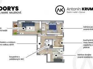 Pronájem bytu 3+1, Ostrava - Poruba, Marie Majerové, 70 m2