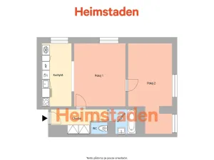 Pronájem bytu 2+1, Ostrava - Poruba, Havanská, 59 m2