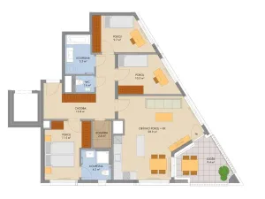 Prodej bytu 4+kk, Praha, Gollové, 105 m2