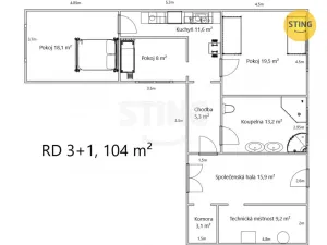 Prodej rodinného domu, Ostrožská Nová Ves, 95 m2