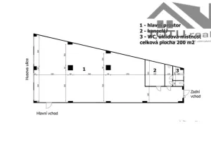 Pronájem obchodního prostoru, Jaroměř, Husova, 200 m2