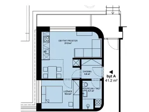 Pronájem bytu 2+kk, Nové Město na Moravě, 41 m2