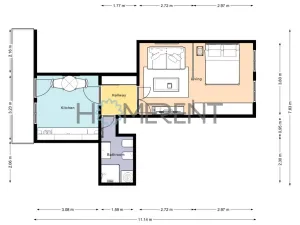 Pronájem bytu 1+1, Praha - Smíchov, Plzeňská, 45 m2