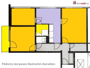 Pronájem bytu 3+1, Kaplice, Na Vyhlídce, 64 m2