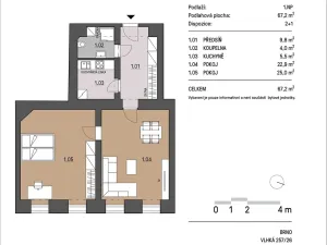 Pronájem bytu 2+1, Brno, Vlhká, 74 m2