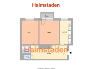 Pronájem bytu 2+1, Havířov - Šumbark, nám. T. G. Masaryka, 56 m2