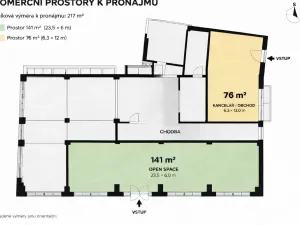 Pronájem obchodního prostoru, Třešť, Franze Kafky, 141 m2
