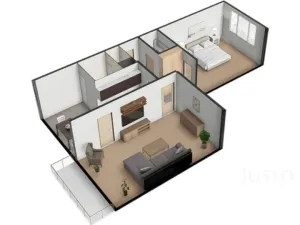 Prodej bytu 2+1, Písek - Budějovické Předměstí, třída Přátelství, 60 m2