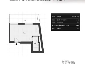 Prodej bytu 1+kk, Brno, Košuličova, 31 m2