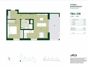 Prodej bytu 2+kk, Praha - Hlubočepy, Silurská, 52 m2
