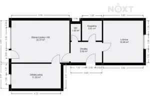 Prodej bytu 3+kk, Květnice, Ibišková, 60 m2