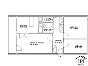 Prodej bytu 3+1, Praha - Podolí, Kaplická, 61 m2