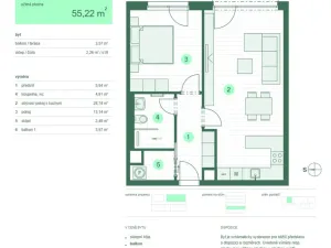 Prodej bytu 2+kk, Zlín, Tyršova, 55 m2