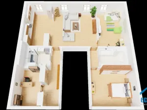 Pronájem bytu 4+kk, Praha - Libeň, Na rozcestí, 128 m2