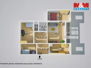 Prodej bytu 4+1, Ústí nad Labem - Krásné Březno, Keplerova, 81 m2