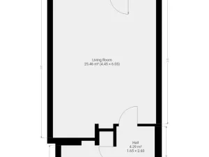 Pronájem bytu 1+kk, Praha - Hlubočepy, Hlubočepská, 38 m2