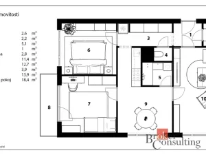 Prodej bytu 3+1, Praha - Malešice, Káranská, 72 m2