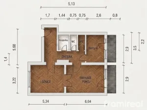 Prodej bytu 3+kk, Brno, Rybářská, 70 m2