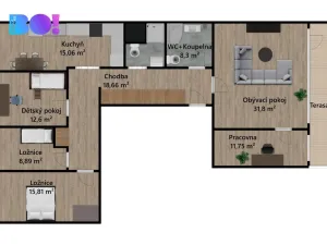 Prodej bytu 4+1, Praha - Libeň, 123 m2